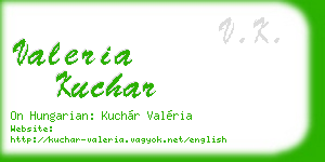 valeria kuchar business card