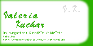 valeria kuchar business card